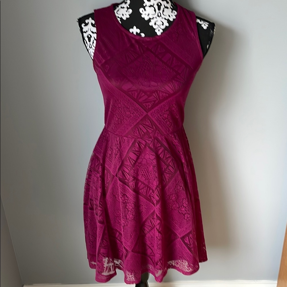 Elegant Purple Sleeveless Dress